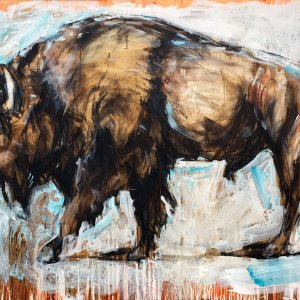 Ralf Koenemann painting bison 10