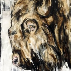 Ralf Koenemann painting bison 2