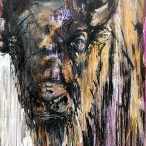 Ralf Koenemann painting bison 5