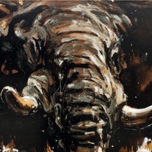 Ralf Koenemann painting elefant 89