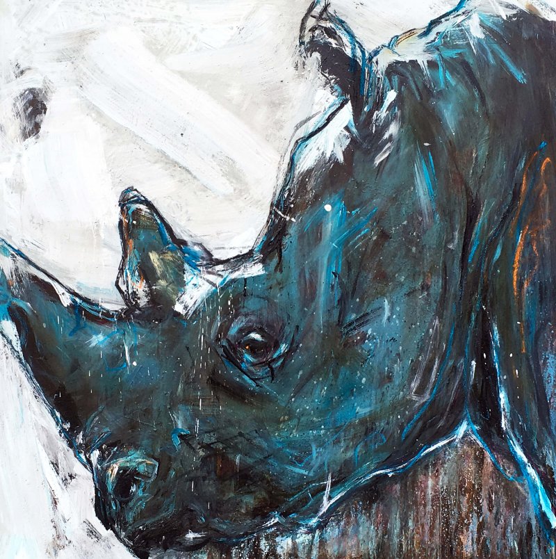 Ralf Koenemann painting rhino 10
