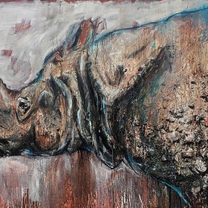 Ralf Koenemann painting rhino 7