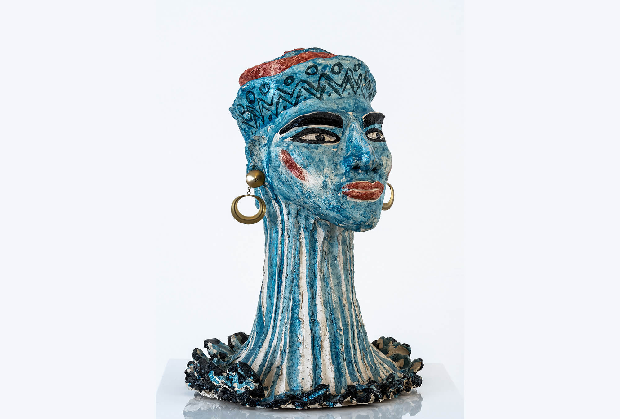 Elvira Bach - Keramik Blaue Frau, klein