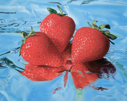Erdbeeren Acrylgemälde von Jason De Graaf